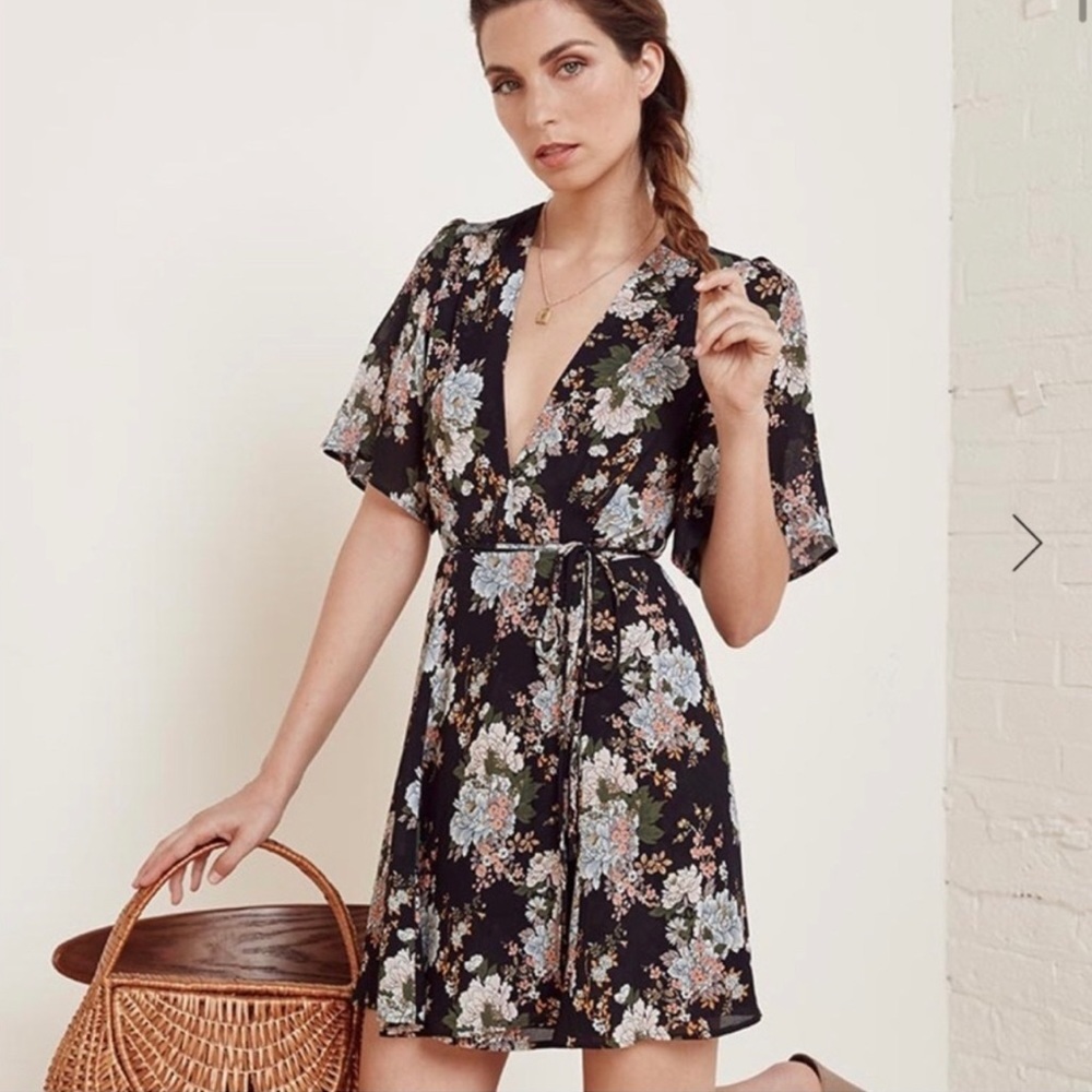 Reformation Guava Dress in Botanical